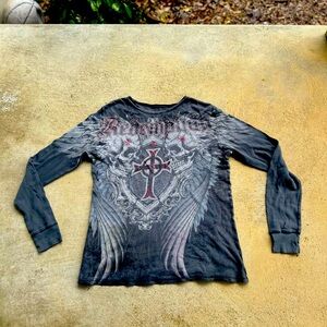 Vintage Y2K Goth Style Long Sleeve Thermal